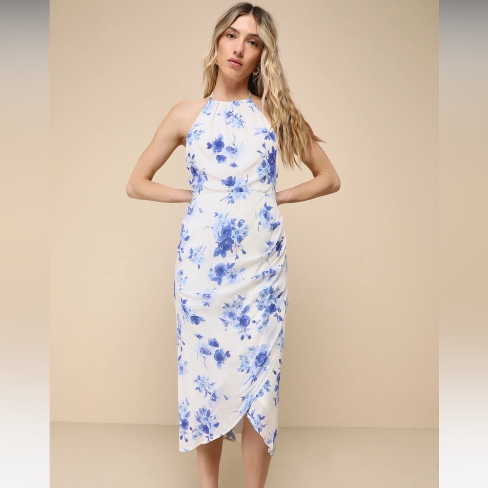 NWT lulus tulip halter dress